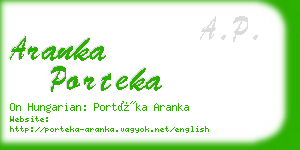 aranka porteka business card